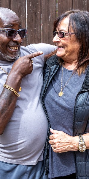 Tony Anderson and Tracey Jolley celebrate their win